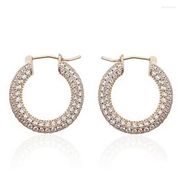 Dangle Chandelier Earrings Delicate Zircon Hoop Luxury Gold Sier Brass Large Small Chunky Set Classic Wedding Party Jewellery Drop De Dhda2