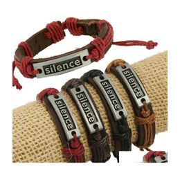 Charm Bracelets Charms For Women Adjustable Mens Casual Jewellery Friend Leather Bracelet Drop Delivery Dhkl0