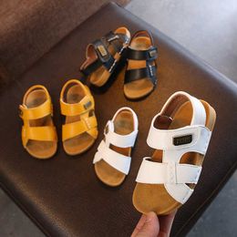 2021 Summer for Good quality Handmade Sewing Soft Bottom Baby Boy Sandals Kids Leather Beach Shoes D02162 0202