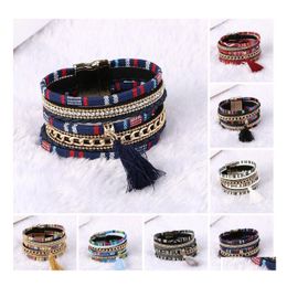 Charm Bracelets Charms Various Fashion Styles Bangles Friendship Jewellery Gift Items Magnetic Leather Bracelet Drop Delivery Dh9Ap