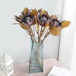 Decorative Flowers Vintage Artificial Flower Silk King Protea DIY Autumn Arrangement Fake Emperor Home Party Wedding Table Decor