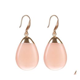 Dangle Chandelier Fashion Design Cute Resin Earrings For Women Colorf High Quality Copper Oval Drop Earring Candy Colour Kids Chris Otekd