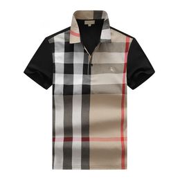 Herren T -Shirts Polos Sommermarke Kleidung Baumwolle Kurzarm Business Design Top T Shirt Casual Striped Designer atmungsable Kleidung