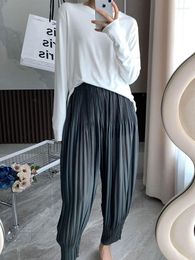 Women's Pants Floor Length Sweatpants Japanese Pleated Radish Size Trousers Loose Women Korean Style High Street Woman Clothes Pant