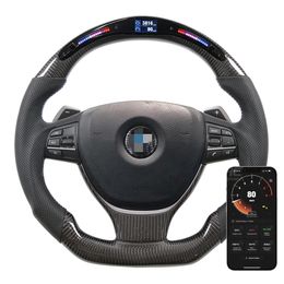 Race Display LED Steering Wheels for BMW F01 F10 7 Series 5 Series Carbon Fiber