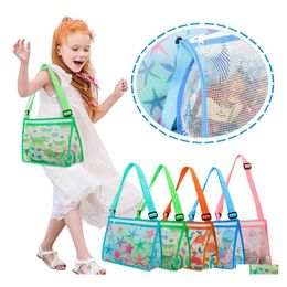 Other Home Garden Kids Toy Mesh Bag Beach Shell Collection Bags Sand Toys Storage Meshbag For Boys Girls Swimming Accessories Chil Dhyku