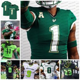 Camisas de futebol personalizadas NCAA South Florida Bulls Camisa de futebol 22 Mekhi LaPointe Sincero Brown Andrew Stokes Antonio Grier Tavin Ward Zack Sessa Bulls