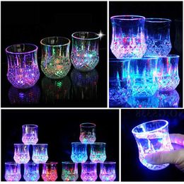 Party Decoration Automatic Flashing Cup Sensor Light Up Mug Wine Beer Whisky S Drink For Glow Christmas Bar Club Birthday DrinkwareParty