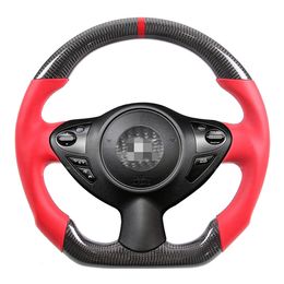 Racing Car Steering Wheels For Nissan 370Z LED Carbon Fiber Steering Wheel Universal Replacement Steering