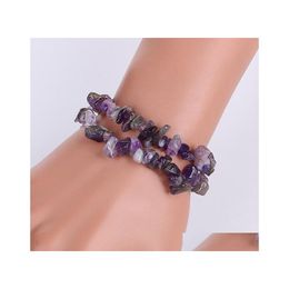 Charm Bracelets 7 Chakra Healing Crystals Amethyst Jasper Agate Lazi Reiki Drop Delivery Jewellery Dhire