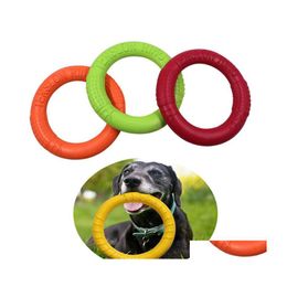 Dog Toys Chews Pet Toy Flying Discs Eva Training Ring Pler Resistant Bite Floating Puppy Outdoor Interactive Game Playing Products Dhrh3