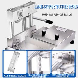 Bone Cutting Machine Manual Cut Design Commercial Pork Meat Cut Chop Bone Machine Small Household Bone Saw Machine