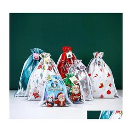 Christmas Decorations Decoration Dstring Bundle Mouth Candy Bag Gift Wholesale Drop Delivery Home Garden Festive Party Supplies Dhstr