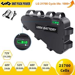 21700 Ebike Battery 48V 52V 60V 72V 36V LG TSL Triangle Batteria Electric Bicycle 350W 500W 750W 1000W 1500W 1800W 2000W 3000W