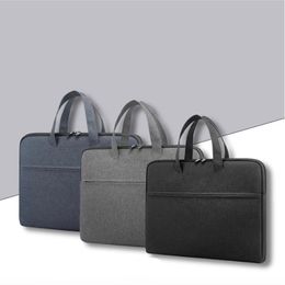 Briefcases 14 Inch High Quality Luxury Handbags Men Design Student Hand Bag For Women Fashion Male Office