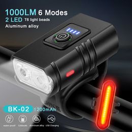 s 1000LM USB LED Cycling Front Lamp Headlight Powerful Light For Bicycle Mountain Flashlight Bike Lantern 0202