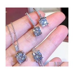 Pendant Necklaces Diamond Necklace Women S925 Sier Plated Individuality Chain For Party Wedding Gift 166 U2 Drop Delivery Jewellery Pen Dhlsm