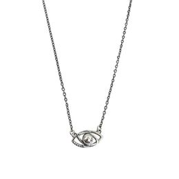 Pendant Necklaces LVB130 925 Silver Vintage Evil Eye Choker Necklace Thai Silver Hollow Eye Bead Necklaces Hypoallergenic Jewelry for Women G230202