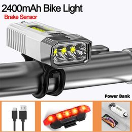 s 3LED Mini USB Rechargeable Front MTB Mountain Bicycle Lamp 2000LM Light Cycling Flashlight Bike Accessories 0202