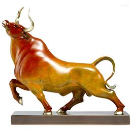 Christmas Decorations Decorations2023 Pure Copper Cow Ornaments Lucky Head Cattle Turn Qiankun Zodiac Gift Office Arrogant Crafts