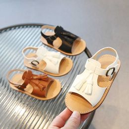 Junge Mädchen Sandalen Quaste Klassisch Offene Spitze Kleinkind Kinder Sliders Sommer Täglich Rutschfeste Bequeme Kinder Casual Flache Schuhe