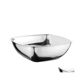 Bowls 1Pc Stainless Steel Salad Bowl Creative Snack Plate Soup Kitchen Supply Drop Delivery Home Garden Dining Bar Dinnerware Dh0Vu