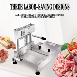 Commercial Frozen Meat Slicer Bone Cutting Machine Manual Minced Bone Meat Cutter Chicken Duck Fish Ribs Cutting Kitchen Tool