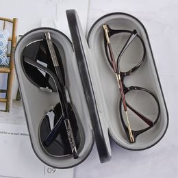 Sunglasses Cases 2 In 1 Portable Dual Use Glasses Case Double Layer Eyeglasses Holder Contact Lens Boxes Eyewear Accessoriesno for sunglasses 230201