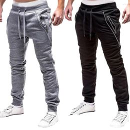 Men's Pants Trousers Sporty Men Bottoms Comfy Stylish Pure Color Zipper