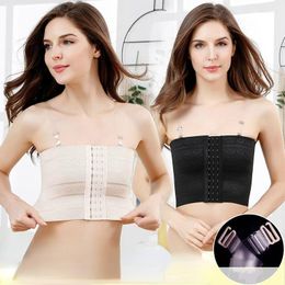 Women's Shapers Breathable Buckle Short Chest Breast Binder Trans With Bra Straps Tops Tomboy Intimates Shaper