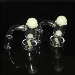 hookahs Smoking Quartz Terp Slurper Banger Nail with glow in dark Carb Cap Up Oil Vacuum Nails for Glass Bongs silicone water bong