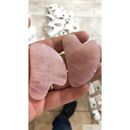 Rock Crystal Quartz Natural Heart Shape Powder Health Scra Board Face Beauty Tablets Drop Delivery Jewellery Dh3R2