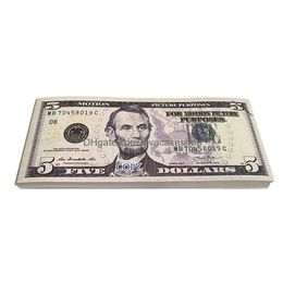 Other Festive Party Supplies 50 Size Usa Dollars Prop Money Movie Banknote Paper Novelty Toys 1 5 10 20 100 Dollar Currency Fake C Dhkml9H6X