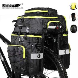 Panniers Rhinowalk Mountain Road Bicycle Bike 3 in 1 Trunk Bags Cycling Double Side Rear Rack Tail Seat Pannier Pack Luggage or 1pc bag 0201