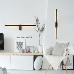 Wall Lamp Nordic Simple Long Led Post Modern Creative Art Living Room Bedroom Corridor Decoration El Light