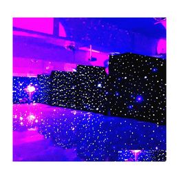 Other Lights Lighting X6M Led Wedding Party Curtain Star Cloth Black Stage Backdrop Light Decoration Drop Delivery Dhhsy
