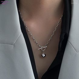 Chains Cuban Chain Necklace Women Fashion Toggle Clasp Stainless Steel For Jewellery Gift