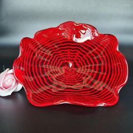 Wall Lamp Mouth Blown Borosilicate Chihully Style Red Plates Living Room Lamps