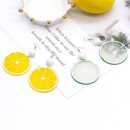 Dangle Earrings & Chandelier Japan Korea Harajuku Fruit Orange Lemon Pendant For Woman Girl Sweet Cute Temperament Ear Jewellery Accessories