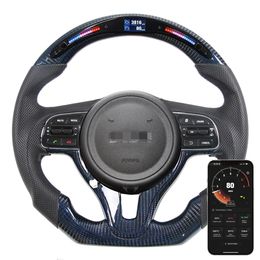 Racing Car Steering Wheels for Kia KX5 LED Carbon Fiber Steering Wheel Replacement Steering