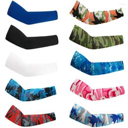 Knee Pads 2PCS Unisex Cooling Arm Sleeves Cover Sports Running UV Sun Protection Outdoor Men Women Summer Fishing Cycling Cuff