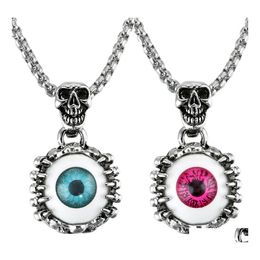 Pendant Necklaces Eyes Pendants Turkey Man Woman Skl Statement Necklace Bijoux Gothic Men Elf Eye Drop Delivery Jewelry Dheiw