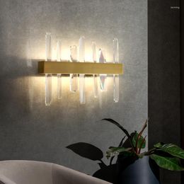 Wall Lamp Manggic Modern Luxury Crystal Light Fixture Bedroom Gold Lamps Bathroom Led Sconce