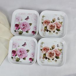 Plates China Style Chinoiserie Household Kitchen Melamine Plastic Spit Bone Plate Dining Table Garbage Dry Fruit Residue Snack Cup Tray