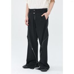 Men's Pants ZCSMLL 2023 Summer Products Korean Version Of The Zipper Design Sense Slit Vertical Trousers Men