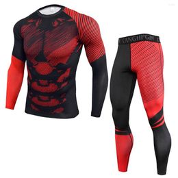 Men's Tracksuits 2023 Men's Tights Running Sets Breathable Jogging Basketball Sports Suit Underwear Sportswear Yoga Gym Fitness