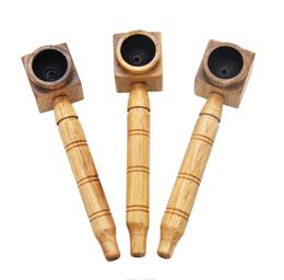 Smoking Pipes Wood pipe Phoebe pure handmade bamboo knot release round hole wood pipe pure wood smoke