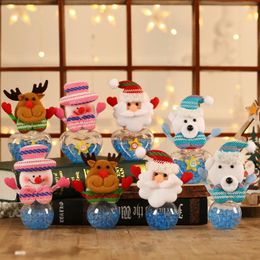 Christmas Decorations 2023 Elf Candy Jar Gift Bag For Home Santa Storage Bottle Xmas Kids Gifts Holder Bags Navidad