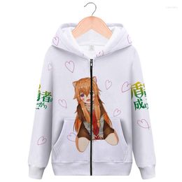 Men's Hoodies Unisex Cosplay Hoodie The Rising Of Shield Hero Role Filo Raphtalia 3D Printing Zipper Hoody Long Sleeves Fashion