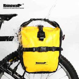 Panniers s Rhinowalk 20L Bicycle Pannier Waterproof Portable Bike Bag Big storage Trunk Pack Travel Cycling 1pc or 2 pcs 0201